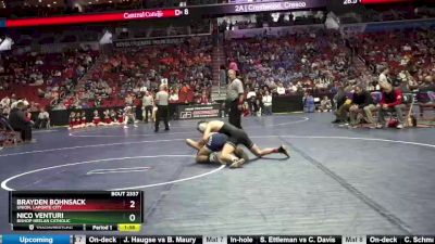 2A-106 lbs Quarterfinal - Brayden Bohnsack, Union, LaPorte City vs Nico Venturi, Bishop Heelan Catholic