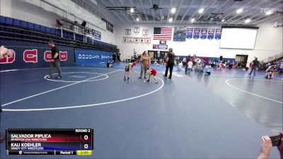 53 lbs Round 2 - Salvador Piplica, Riverton USA Wrestling vs Kaij Koehler, Windy City Wrestlers