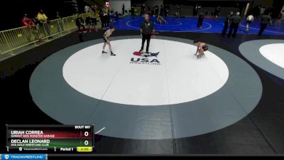 106 lbs Quarterfinal - Uriah Correa, Sunkist Kids Monster Garage vs Declan Leonard, USA Gold Wrestling Club