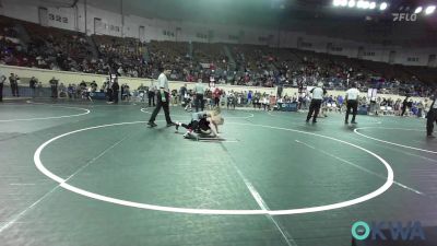 66 lbs Round Of 16 - Dillinger Garrett, Geary Youth Wrestling vs Reed Stephenson, Davenport Youth Wrestling