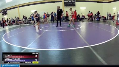 92 lbs Semifinal - Jj Doty, Red Cobra Wrestling Academy vs Nathan Phillips, Bulldog Premier Wrestling Club