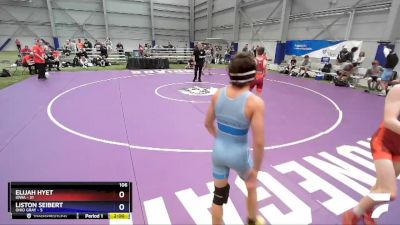 106 lbs Semis & 3rd Wb (16 Team) - Elijah Hyet, Iowa vs Liston Seibert, Ohio Gray