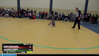 45 lbs 1st Place Match - Coen McDonough, Pursuit Wrestling Minnesota vs Maverick Lembke, Westfield Razorbacks