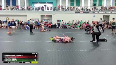 80 lbs Quarterfinals (8 Team) - Colton Reed, West Forsyth WC vs Grayson McDonald, Florida Scorpions