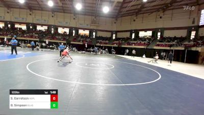 120 lbs Round Of 32 - Sean Garretson, Archbishop Spaulding vs Benny Simpson, Bishop Lynch High School