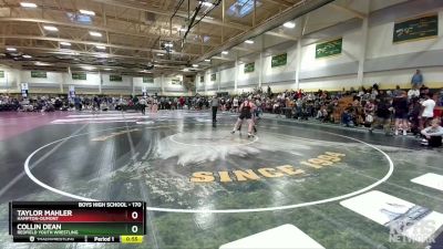 170 lbs Cons. Round 4 - Taylor Mahler, Hampton-Dumont vs Collin Dean, Redfield Youth Wrestling