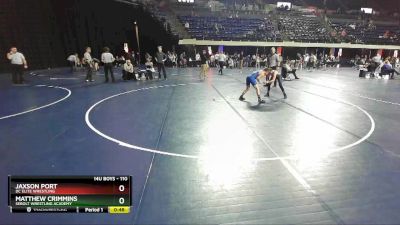 110 lbs Cons. Round 3 - Matthew Crimmins, Sebolt Wrestling Academy vs Jaxson Port, DC Elite Wrestling