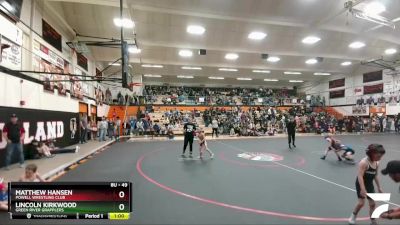 49 lbs Semifinal - Lincoln Kirkwood, Green River Grapplers vs Matthew Hansen, Powell Wrestling Club