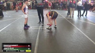 90 lbs Quarterfinal - Makaylin Barnett, Northeastern vs Jordyn Ellis, Chesapeake Youth Wrestling