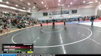 75 lbs Quarterfinal - Tanner Guina, Lander Tiger Tough Wrestling vs Drew Wright, Natrona Colts Wrestling Club