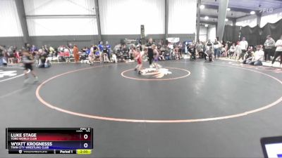 77 lbs Cons. Semi - Luke Stage, Toro World Club vs Wyatt Krognesss, Twin City Wrestling Club