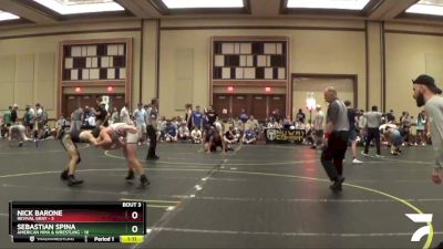 138 lbs Quarterfinals (8 Team) - Sebastian Spina, American MMA & Wrestling vs Nick Barone, Revival Gray