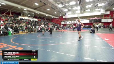 192 lbs Champ. Round 2 - Michael George, Eureka High School vs Tyler Simerson, Ukiah High School