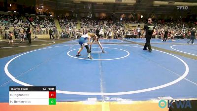 78 lbs Quarterfinal - Branson Rigdon, Piedmont vs Hayley Bentley, Brushy Wrestling Club