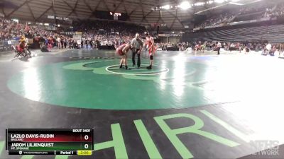 3A 195 lbs Champ. Round 2 - Jarom Liljenquist, Mt. Spokane vs Lazlo Davis-Rudin, Ballard