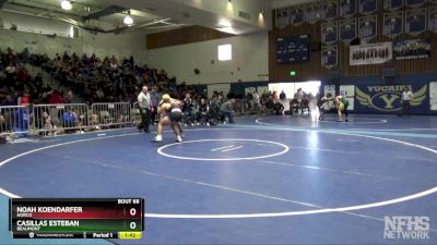 160 lbs Champ. Round 1 - Noah Koendarfer, Norco vs Casillas Esteban, Beaumont