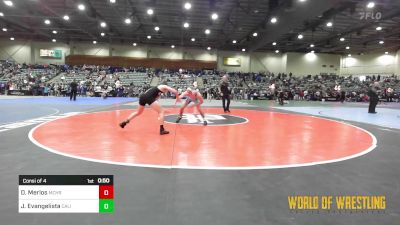 120 lbs Consi Of 4 - Dustin Merlos, Crusader Wrestling vs Jovanni Evangelista, California Grapplers