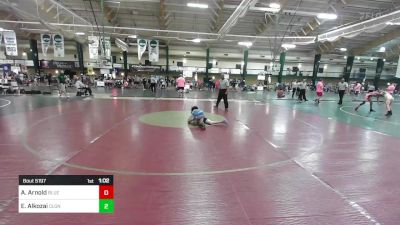 120 lbs Consi Of 4 - Aiden Arnold, Blue Shell Wrestling Club vs Ezat Alkozai, Colgan