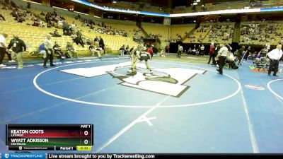 144 Class 1 lbs Cons. Round 3 - Keaton Coots, Lathrop vs Wyatt Adkisson, Centralia