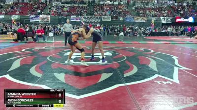 G - 114 lbs Cons. Round 4 - Aydin Gonzales, Butte (Girls) vs Amanda Webster, Ronan (Girls)