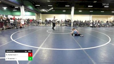 70 lbs Round Of 32 - Seth Hollerman, PA vs Jaxon Kraemer, TX