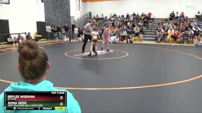 B-4 lbs Cons. Semi - Brylee Wiseman, DC Elite vs Sonia Geiss, West Delaware Girl`s Youth Wre