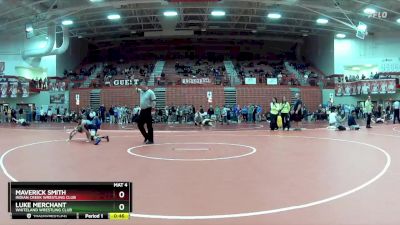 95 lbs Champ. Round 1 - Maverick Smith, Indian Creek Wrestling Club vs Luke Merchant, Whiteland Wrestling Club