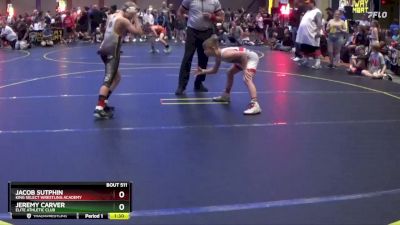 96 lbs Quarterfinal - Jacob Sutphin, King Select Wrestling Academy vs Jeremy Carver, Elite Athletic Club