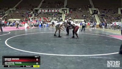 285 lbs Cons. Round 3 - Keyontae Young, Thomasville HS vs Brodie Brown, W. S. Neal