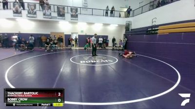 77 lbs Cons. Round 3 - Thackery Bartolic, Riverton Middle School vs Bobby Crow, Thermopolis