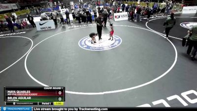 62 lbs Champ. Round 1 - Maya Quarles, Red Star Wrestling Academy vs Belen Aguilar, California