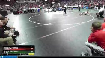 D1-120 lbs Semifinal - Shane Corrigan, De Pere vs Andrew Martin, Pewaukee