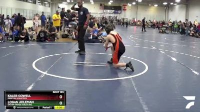 119 lbs Cons. Round 3 - Kaleb Gowell, Manton Monsters vs Logan Adleman, Eaton Rapids Youth WC