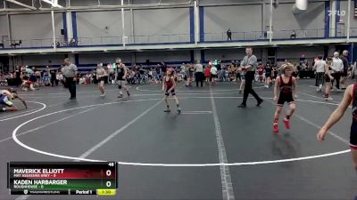 48 lbs Round 5 (8 Team) - Kaden Harbarger, Roughhouse vs Maverick Elliott, Mat Assassins Grey