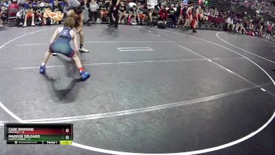 110 lbs Semis & 1st Wrestleback (8 Team) - Case Simmons, Kentucky vs Maddox Delgado, Kansas Cobras