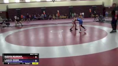 12U-1 lbs Round 1 - Hudson Behrends, Waverly Area Wrestling Club vs Landon Zinser, McDominate Training Center