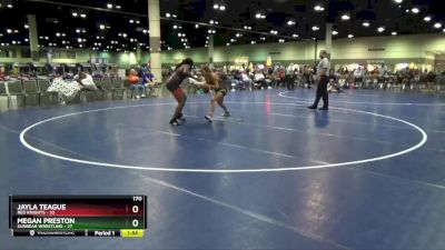 170 lbs Round 7 (8 Team) - Jayla Teague, Red Knights vs Megan Preston, Sunbear Wrestling