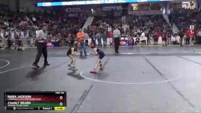 50 lbs Quarterfinal - Charly Beard, Kansas Young Guns vs Nara Jackson, Lawrence Elite Wrestling Club