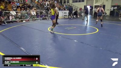 100 lbs Cons. Round 3 - Sabrina Alvarez, La Quinta vs Ruby Hubbard, Norwalk