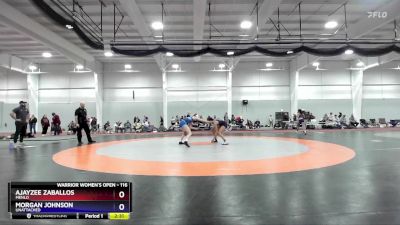 116 lbs Semifinal - Morgan Johnson, Unattached vs Ajayzee Zaballos, Menlo