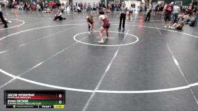 132 lbs Cons. Round 3 - Jacob Workman, Silver Lake Wrestling vs Evan Decker, Elkhorn Valley Wrestling Club