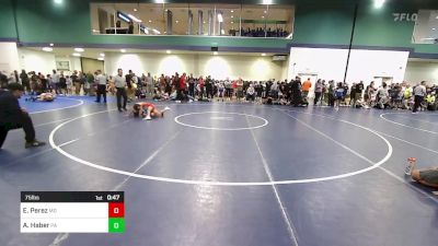 75 lbs Consi Of 4 - Esaias Perez, MD vs Avery Haber, PA