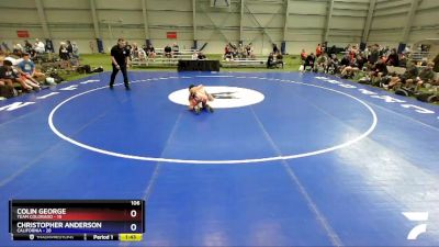 106 lbs Quarters & 1st Wb (16 Team) - Colin George, Team Colorado vs Christopher Anderson, California