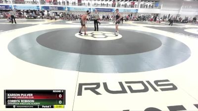 121-1 lbs Round 3 - Corbyn Robison, Sanderson Wrestling Academy vs Karson Pulver, Big Game Wrestling Club