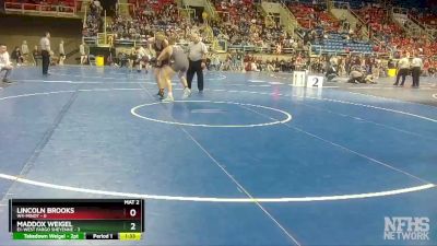 195 lbs Quarterfinals (8 Team) - Maddox Weigel, E1-West Fargo Sheyenne vs Lincoln Brooks, W4-Minot