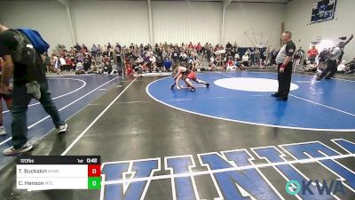 120 lbs Semifinal - Teddy Buckskin, Hilldale Youth Wrestling Club vs Cooper Henson, Miami Takedown Club