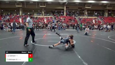 67 lbs Semifinal - Jamison Cohoon, Triumph vs Tyreese Atkinson Iii, Team Of Hard Knox