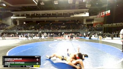 132 lbs Cons. Round 2 - Azariah Barajas, Golden Valley vs Christian Santiago, Gregori