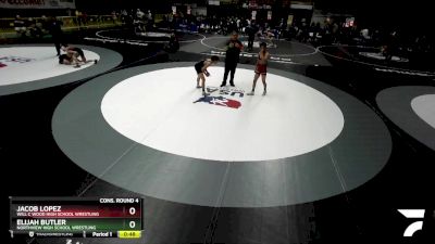 113 lbs Cons. Round 4 - Elijah Butler, Northview High School Wrestling vs Jacob Lopez, Will C Wood High School Wrestling