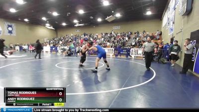 220 lbs Quarterfinal - Tomas Rodrigues, Santa Ynez vs Andy Rodriguez, Lompoc